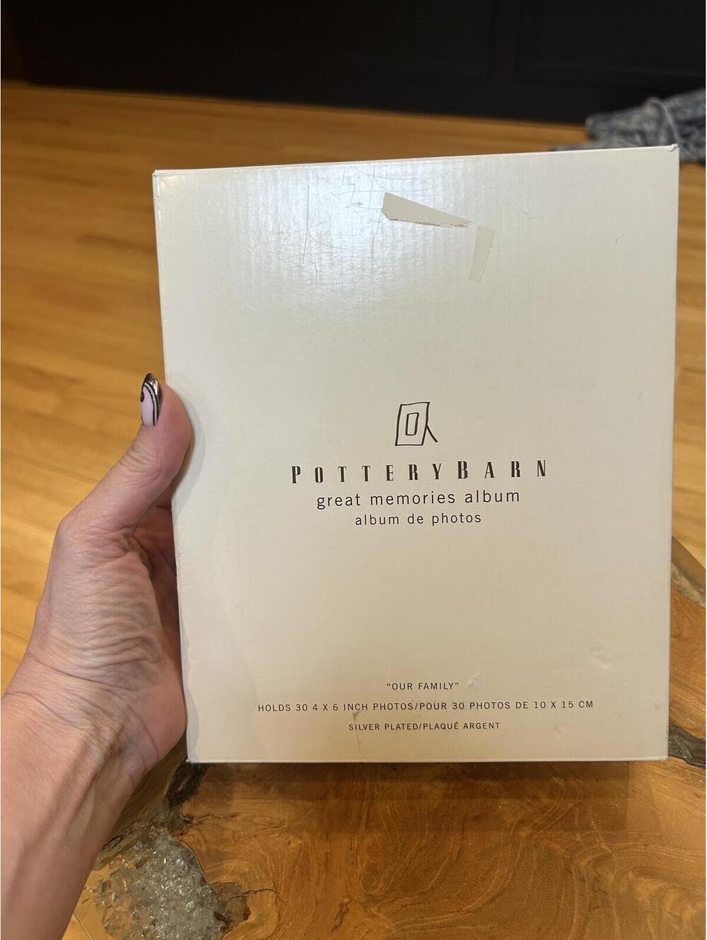 Pottery Barn Great Memories Photo Album Silver Plated Frame